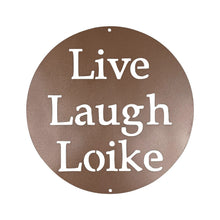 Load image into Gallery viewer, Custom Circle Sign Live Laugh Stock