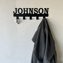 Load image into Gallery viewer, Customized family name coat rack wall mounted
