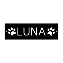 Load image into Gallery viewer, Custom Pet Name Metal Sign With Paw Print