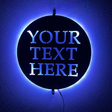 Load image into Gallery viewer, Customized LED Metal Sign with Blue Lighting