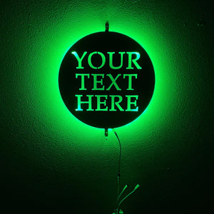 Customized LED Metal Sign with Green Lighting
