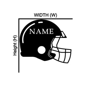 Customized Personalized Football Helmet Sign, Name Number, Metal Sign, Made in USA