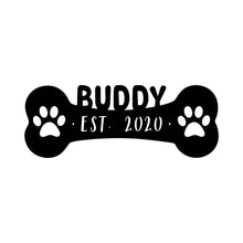 Load image into Gallery viewer, stock wall mounted dog name metal sign powder coat indoor outdoor