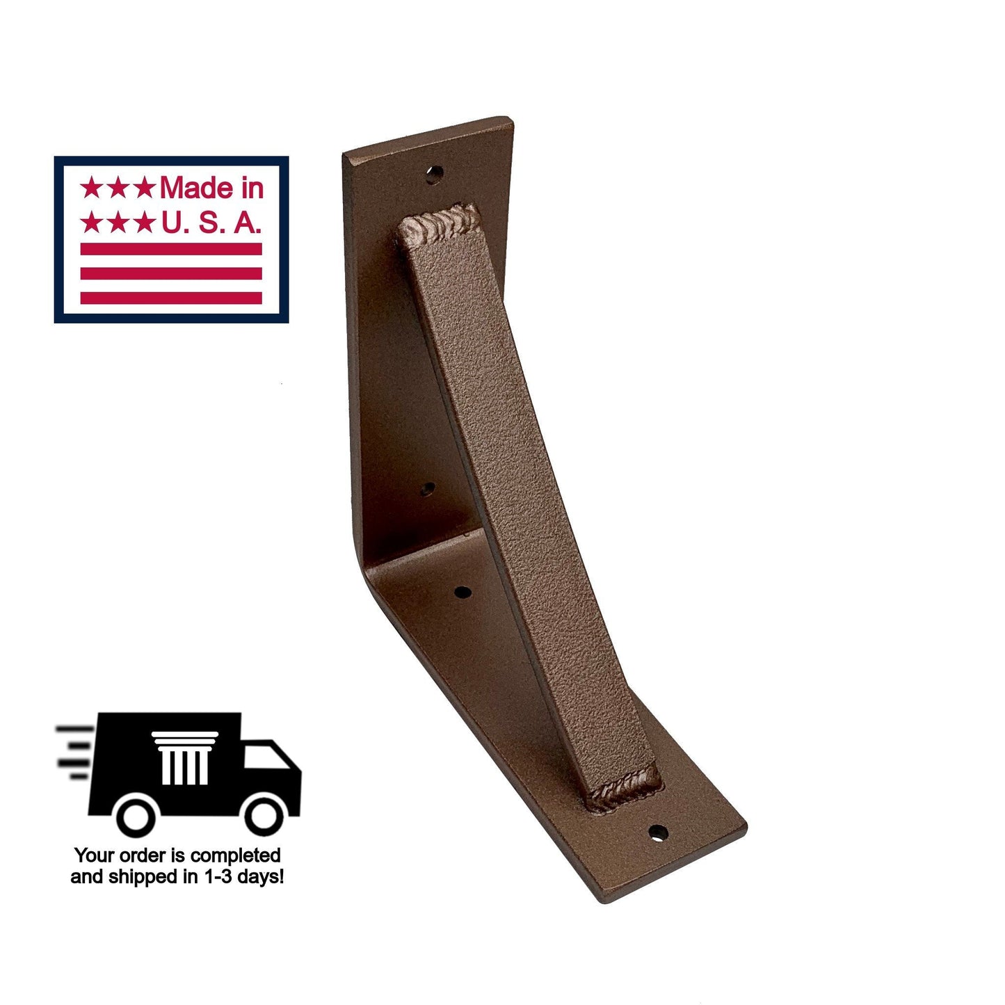 Mantel Bracket Corbel Two Inch Wide Copper Made in USA Fast Shipping Fast Processing