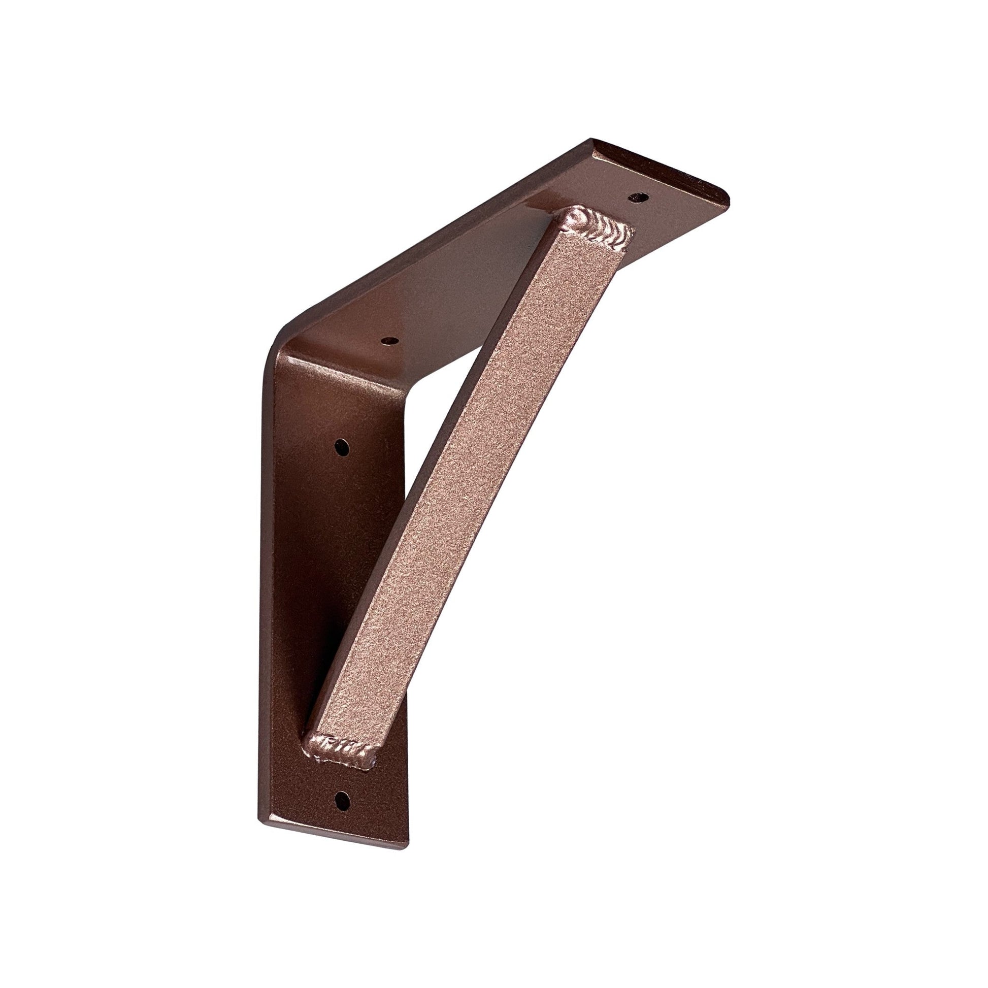Aged copper floating shelf bracket
