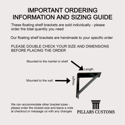 Floating Shelf Bracket Sizing and Ordering Guide