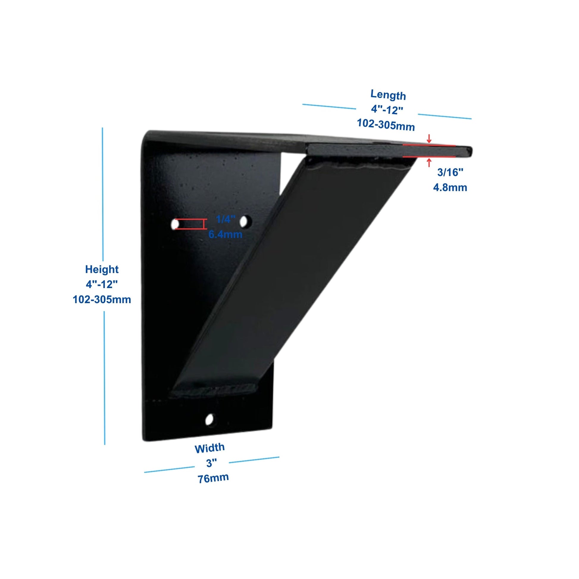 floating bracket corbel sizing and dimensions