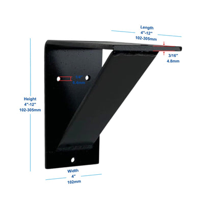 mantel bracket corbel sizing and dimensions 4 inches wide