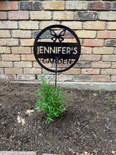 Load image into Gallery viewer, Metal Garden Stake Sign with Butterfly