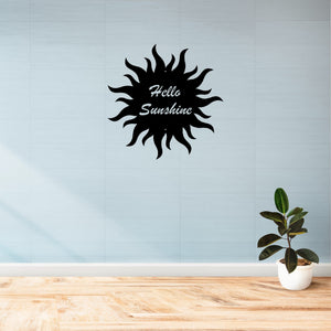 hello sunshine custom metal sign indoor wall outdoor