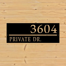 Load image into Gallery viewer, rectangular house address line sign