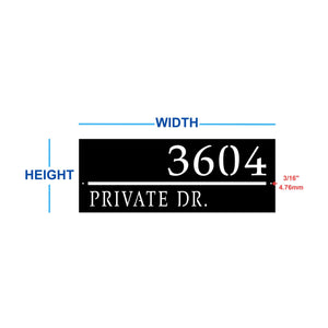 rectangular wall mounted line sign dimensions