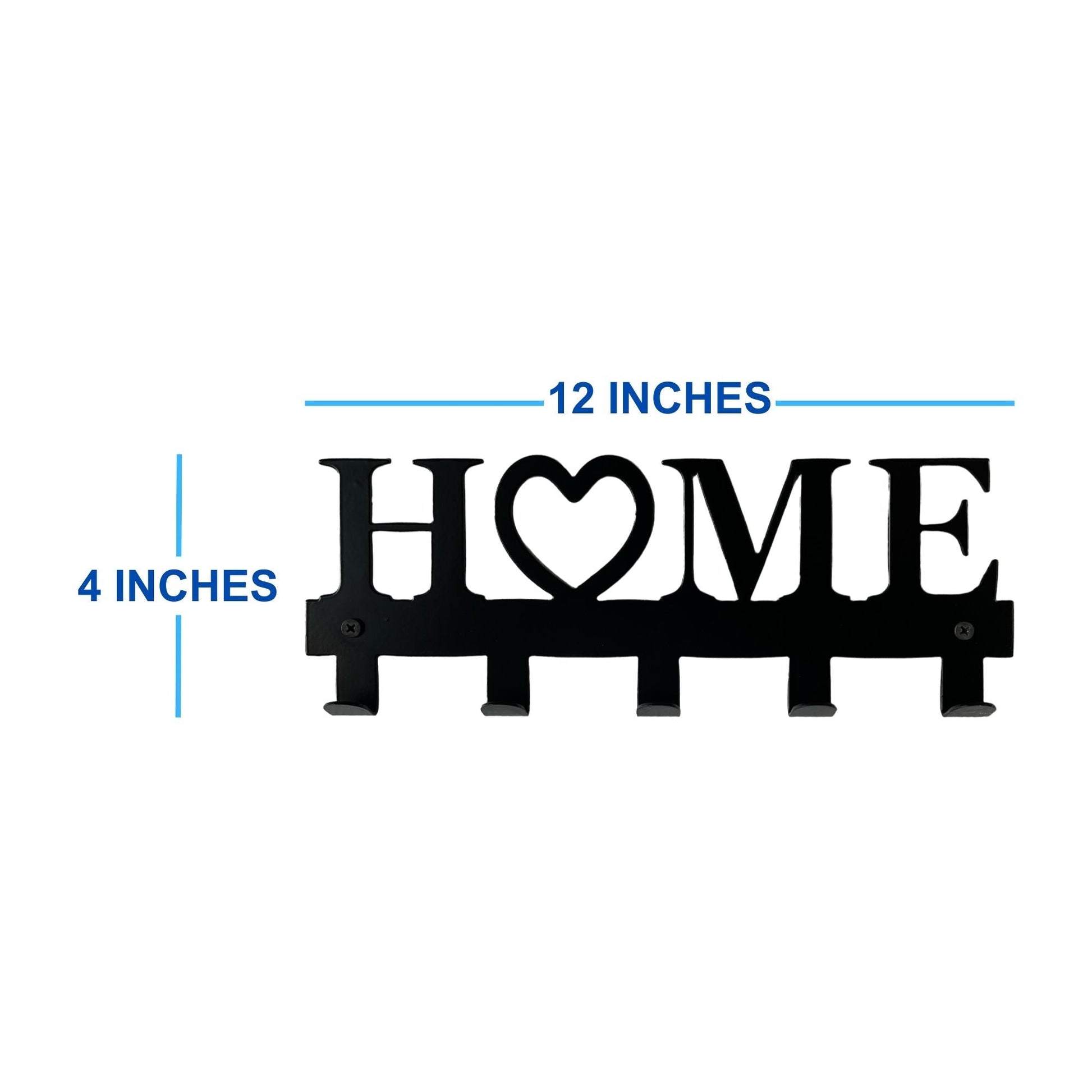 Coat Rack, Wall Mounted Hooks, Home Design Ideal for Keys and Coats, Made in USA Dimensions