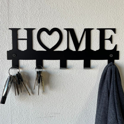 Coat Rack, Wall Mounted Hooks, Home Design Ideal for Keys and Coats, Made in USA