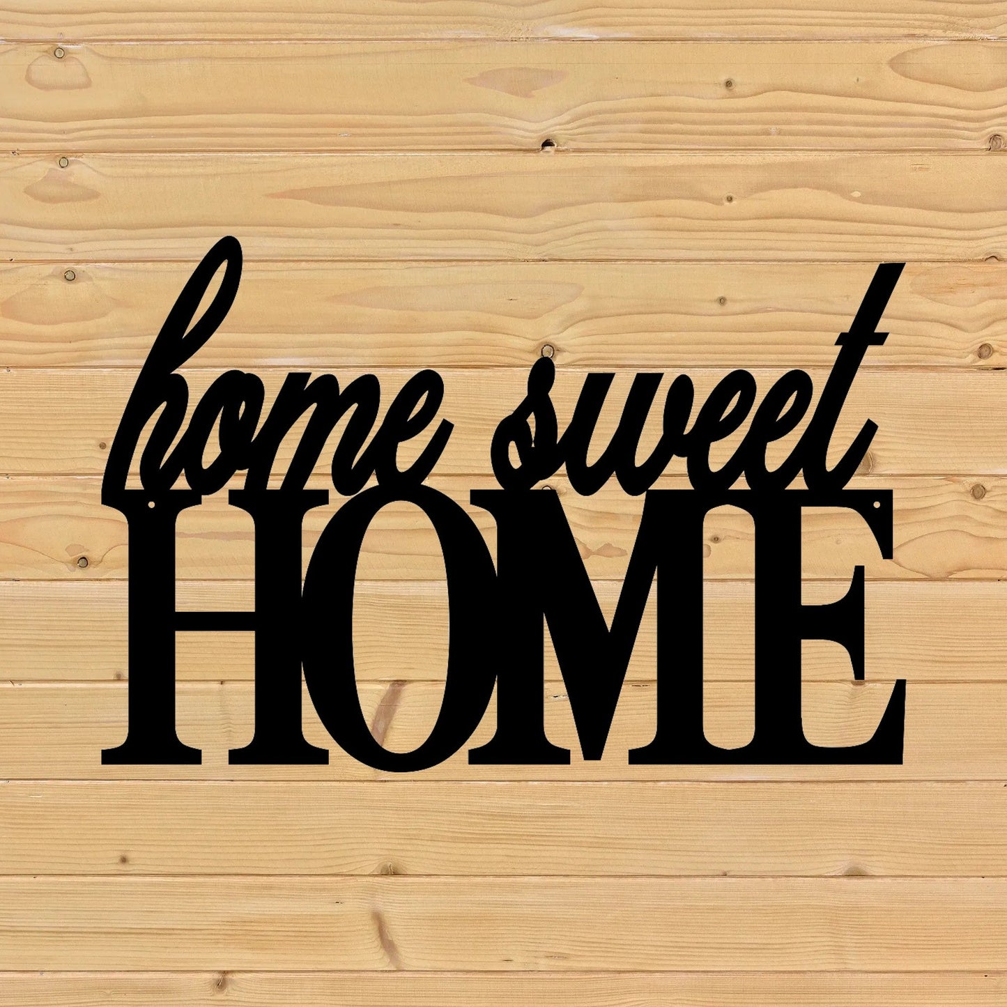 home sweet home outdoor sign on a wall