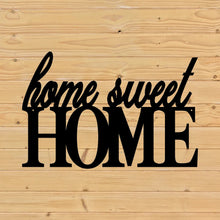 Load image into Gallery viewer, home sweet home outdoor sign on a wall
