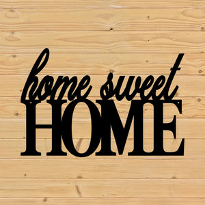 home sweet home outdoor sign on a wall