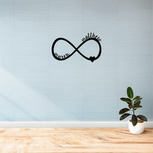 Load image into Gallery viewer, infinity love powder coated custom metal sign for wall mounted