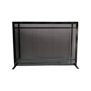 Custom Windowpane Fireplace Screen for Larger Fireplaces With Handles