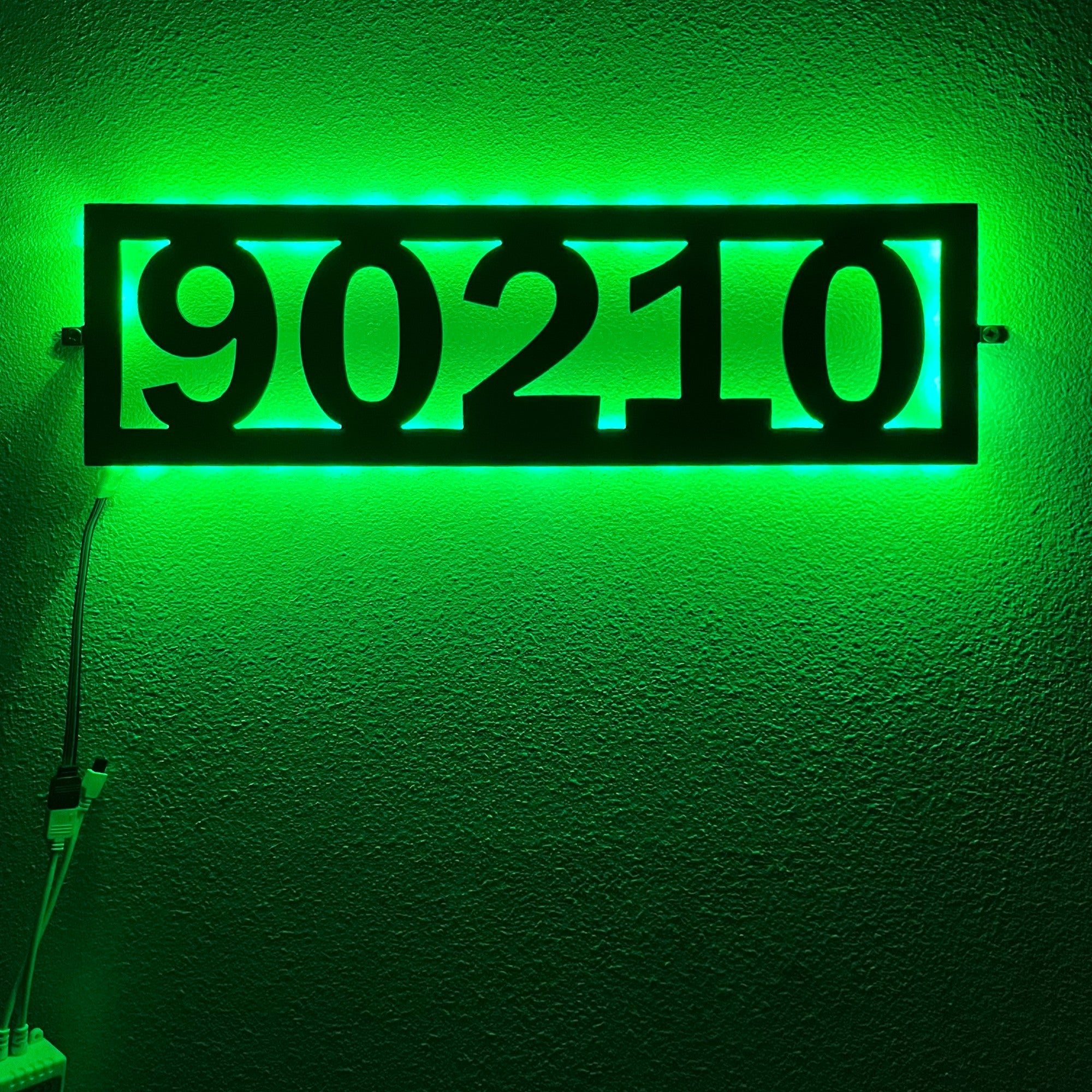 Illuminated 2024 House Sign, Modern LED Home Number, Custom Address Sign