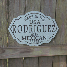 Load image into Gallery viewer, Family heritage sign nickel silver paint