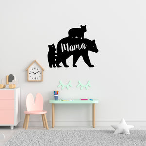 mama bear sign with bears and the word mama on the inside 