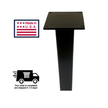 Load image into Gallery viewer, Black Table Leg 2&quot; Wide Tube Made in USA Fast Processing and Shipping