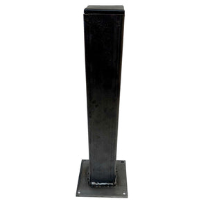 Table Leg Two Inch Wide Metal Tube Raw Finish With Protective Finish and Coat