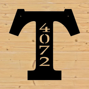 custom home monogram house number sign