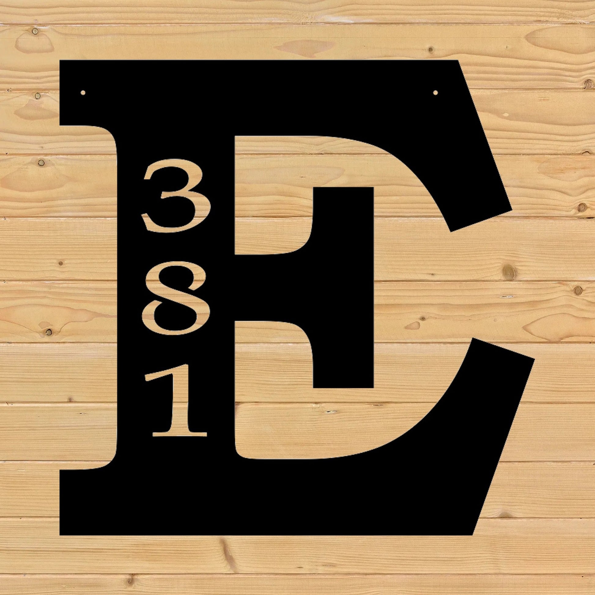 custom family name monogram street address sign