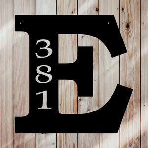 custom letter house number sign