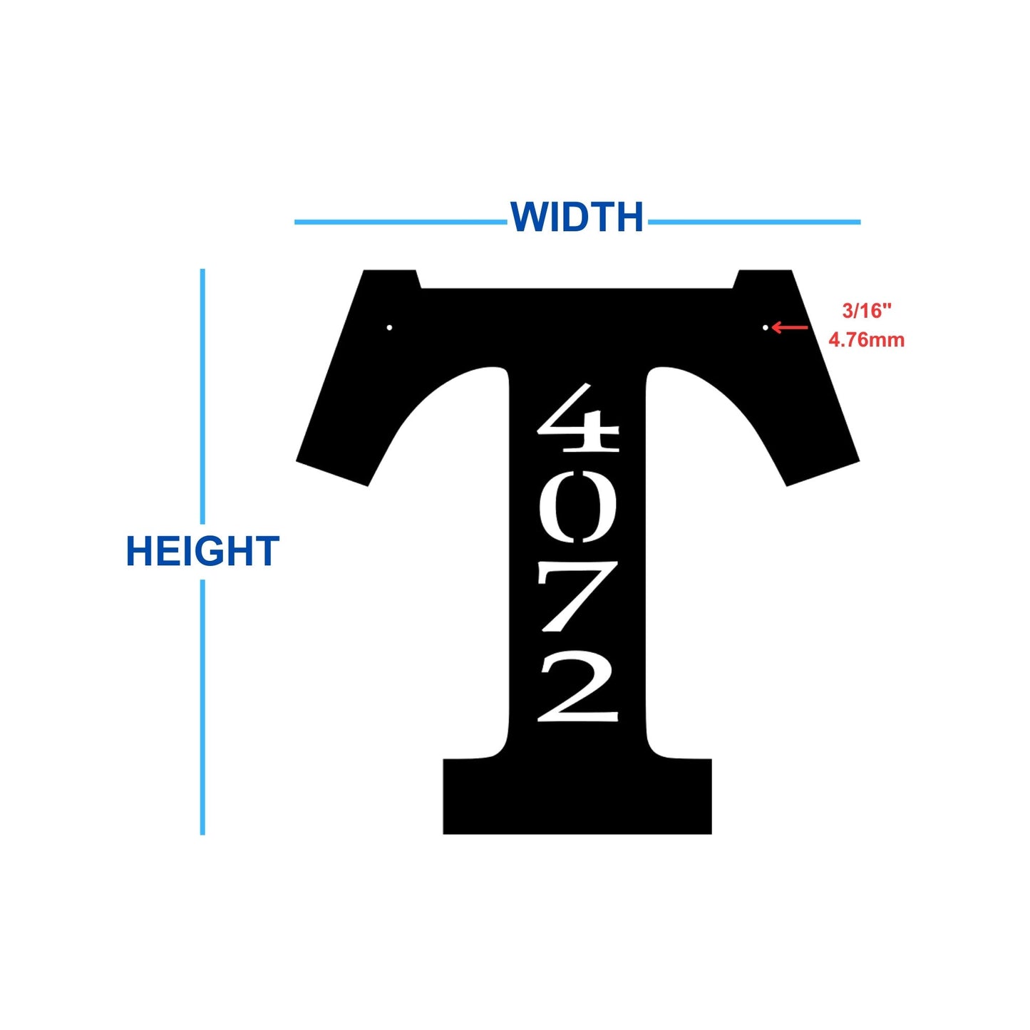 custom monogram house number sign with family letter and number