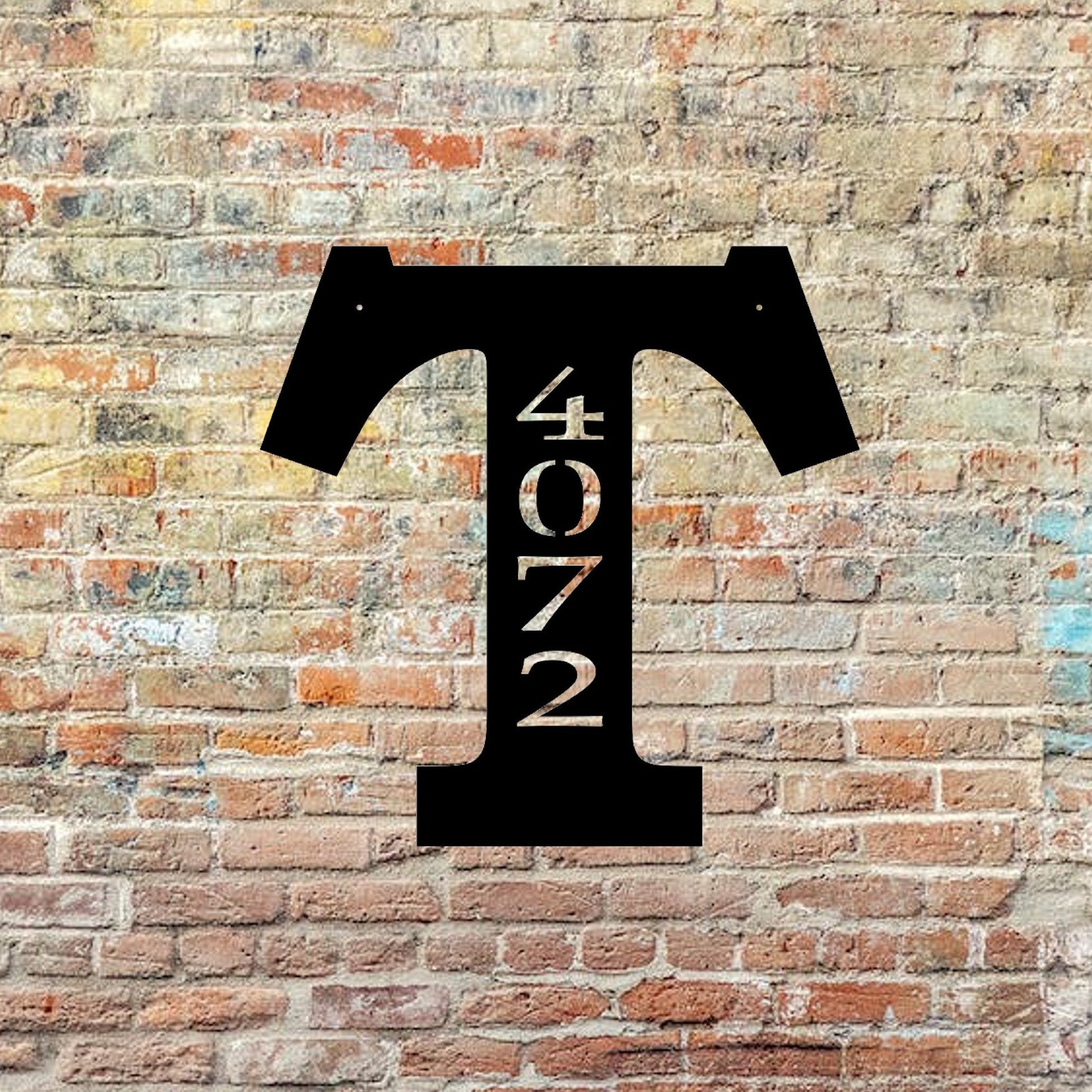 custom house number street name family letter sign wall mounted