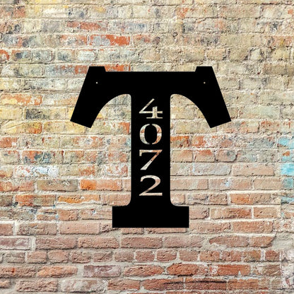 custom house number street name family letter sign wall mounted