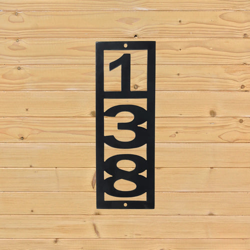 Custom Vertical House Numbers Sign