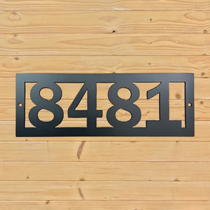 Custom Horizontal House Numbers Sign