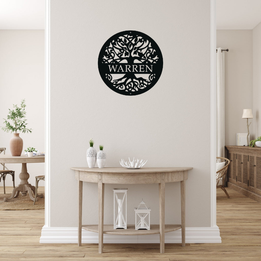 Custom Tree of Life Sign Entryway