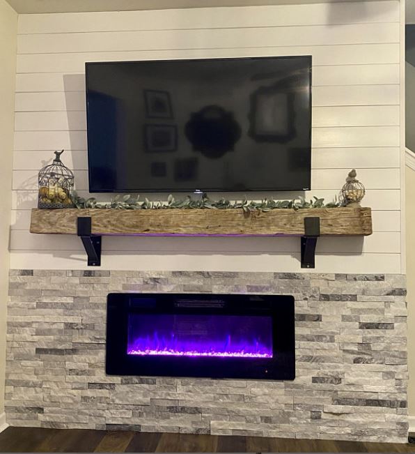 3 Inch Mantel Bracket Black Paint Mounted House