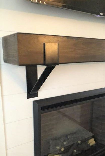 Fireplace Mantel Bracket Black