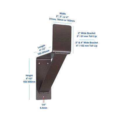 mantel bracket corbel sizing and dimensions