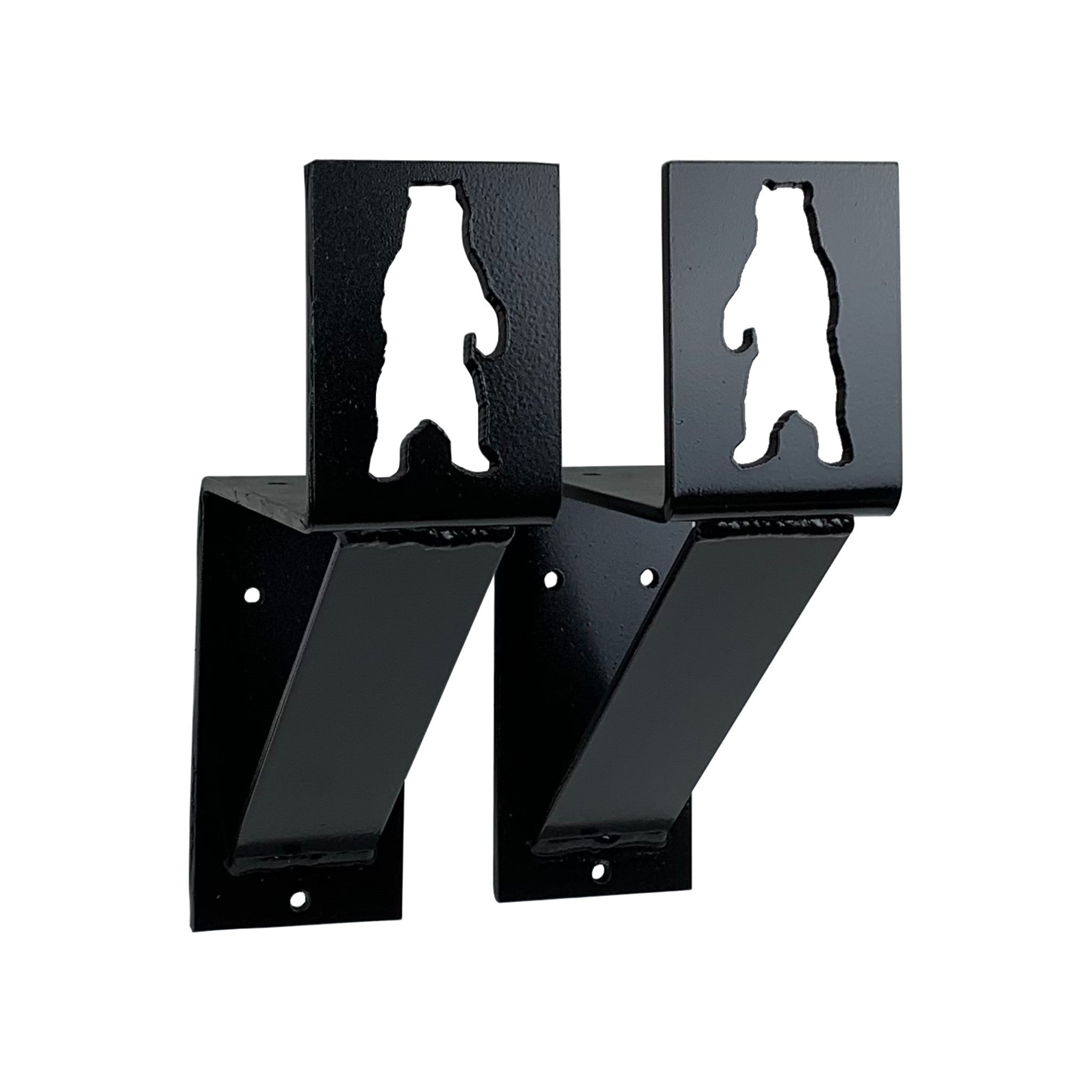 3 Inch Custom Mantel Bracket Bears Black Paint