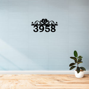 scroll heart address sign with numbers and letters wall mounted outdoor indoor 