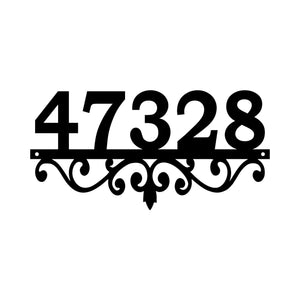 scroll address sign with house numbers