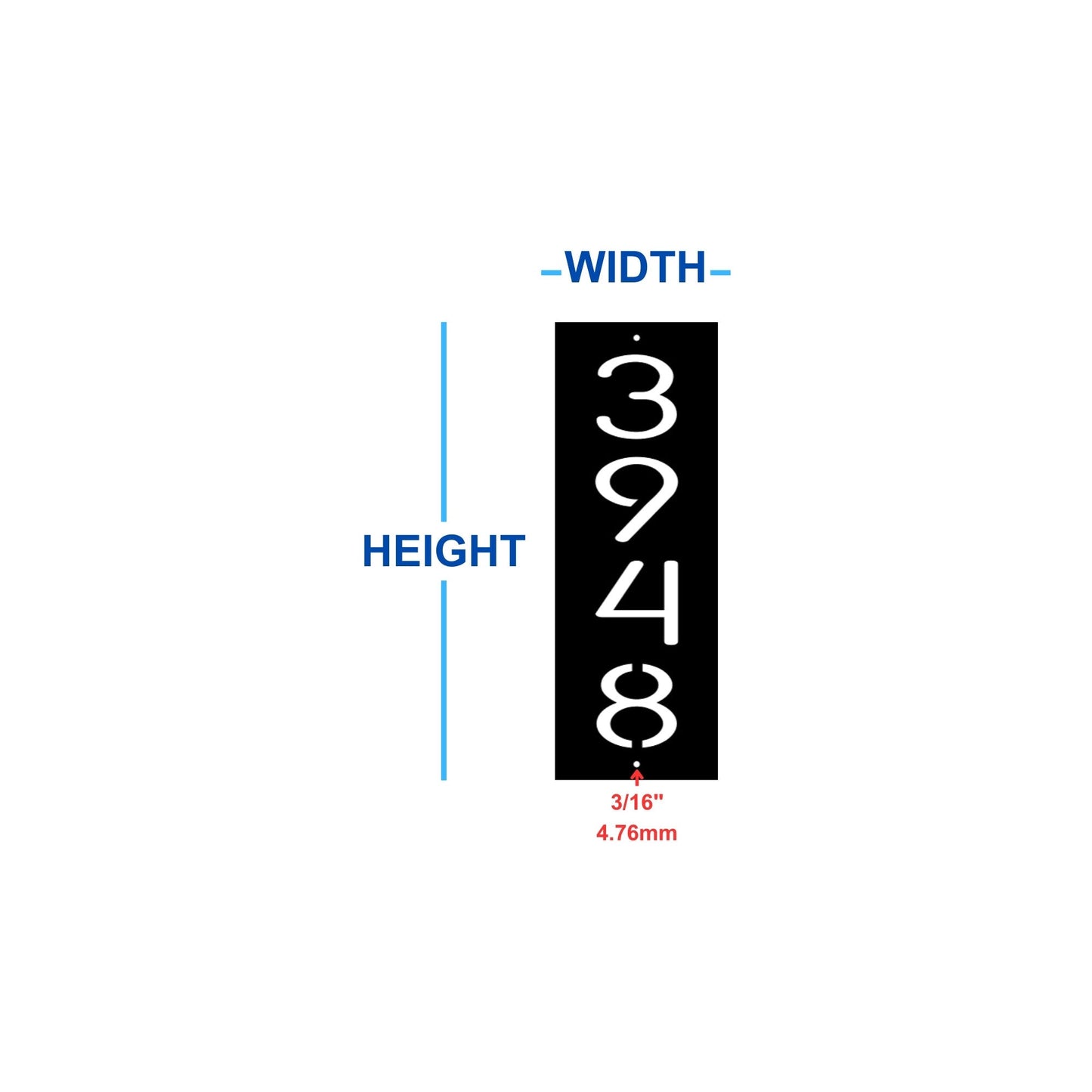 custom simple house number sign 