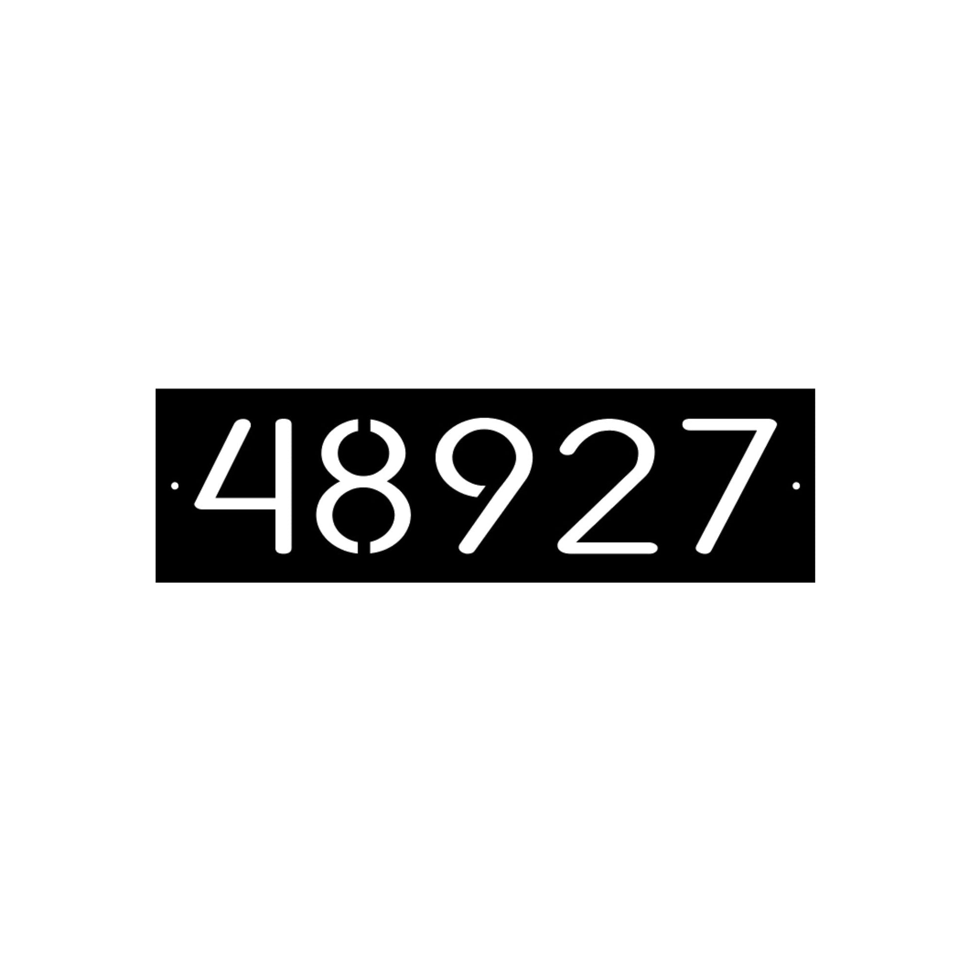 simple house numbers 5 number sign black 