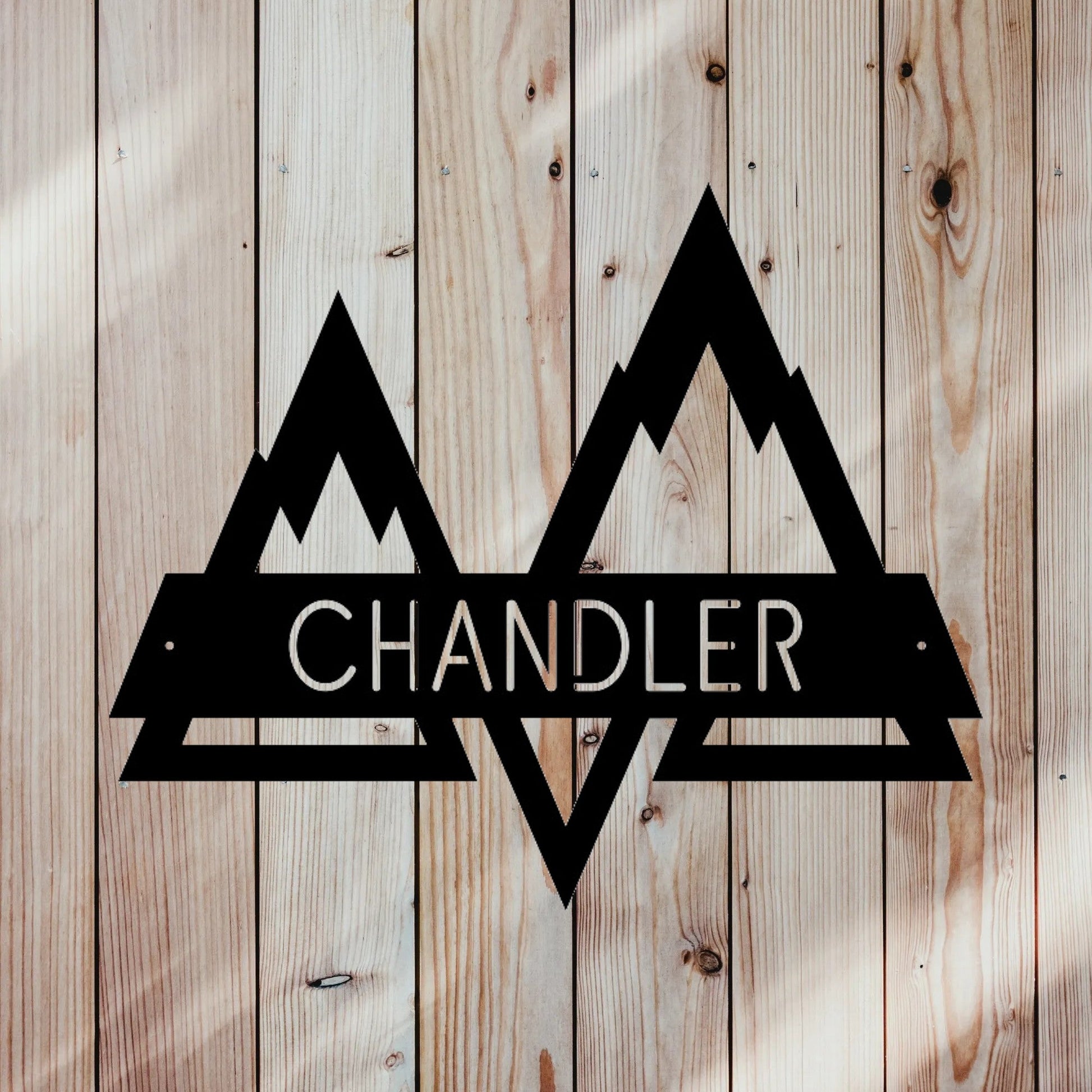 custom metal sign family name mountain split wall mounted powder coat outdoor sign