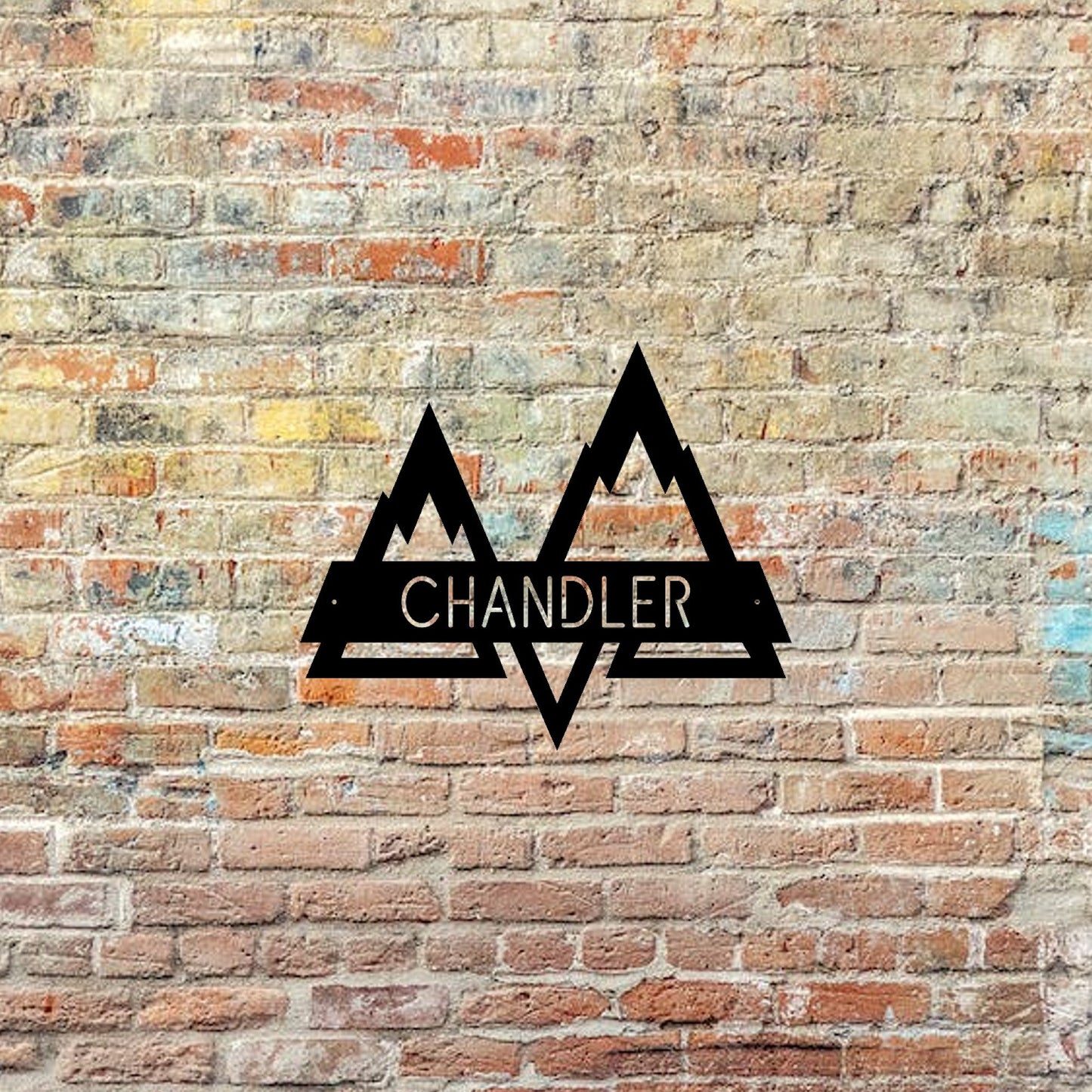 split mountain custom metal sign wall mounted