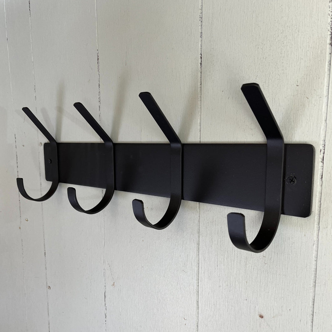 wall mounted coat rack 4 hooks