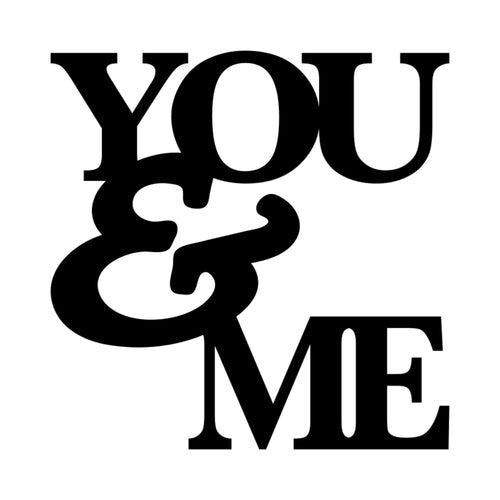 you and me metal wall art powder coated 